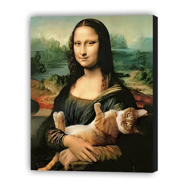 Gioconda con gatto