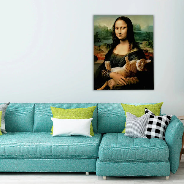 Gioconda con gatto