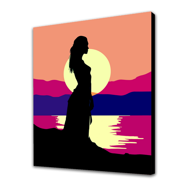 Ragazza al tramonto